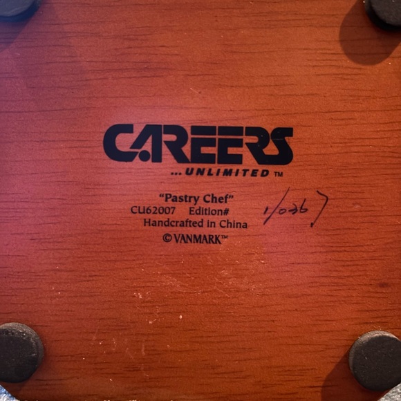 VANMARK "CAREERS" PASTRY CHEF FIGURINE LIMITED EDITION #1/036-Repair - Picture 9 of 16